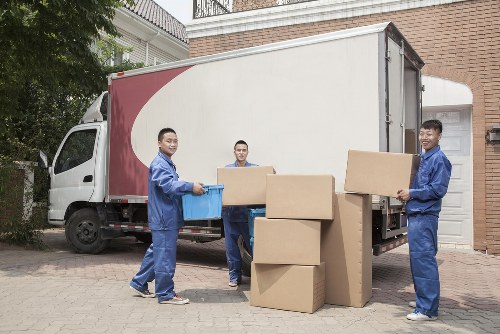 Packing boxes and protective materials ready for a Kentish Town home move