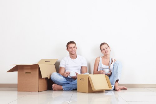 Removal van ready for a local move in Kentish Town