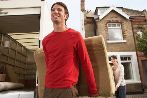 Careful furniture loading during a local Kentish Town pick-up service
