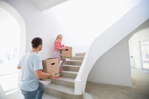 Moving boxes and furniture from a Kentish Town flat