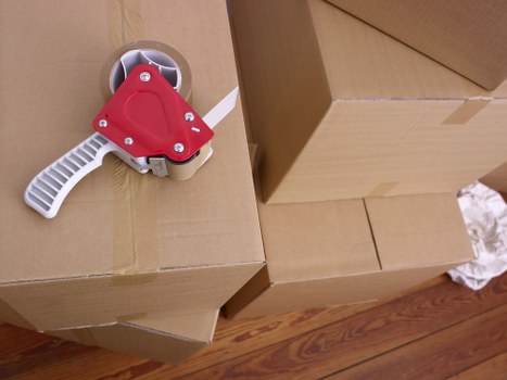 Furniture and boxes being loaded for a local move in Kentish Town