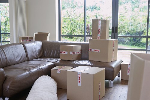 Packed household belongings ready for a home move in Kentish Town